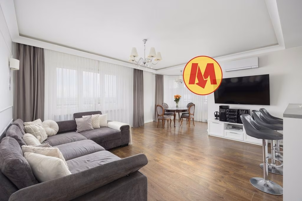 Mieszkanie na sprzedaż — Apartament 4 pokoje, Mokotów, metro Wilanowska, ostatnie piętro